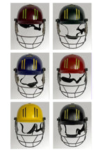 Load image into Gallery viewer, Black Ash Junior Cricket Helmet with an adjustable steel grill for superior protection and visibility, featuring an Air Flow cooling system for enhanced ventilation, very comfortable and secure fit, and available in 6 colors.