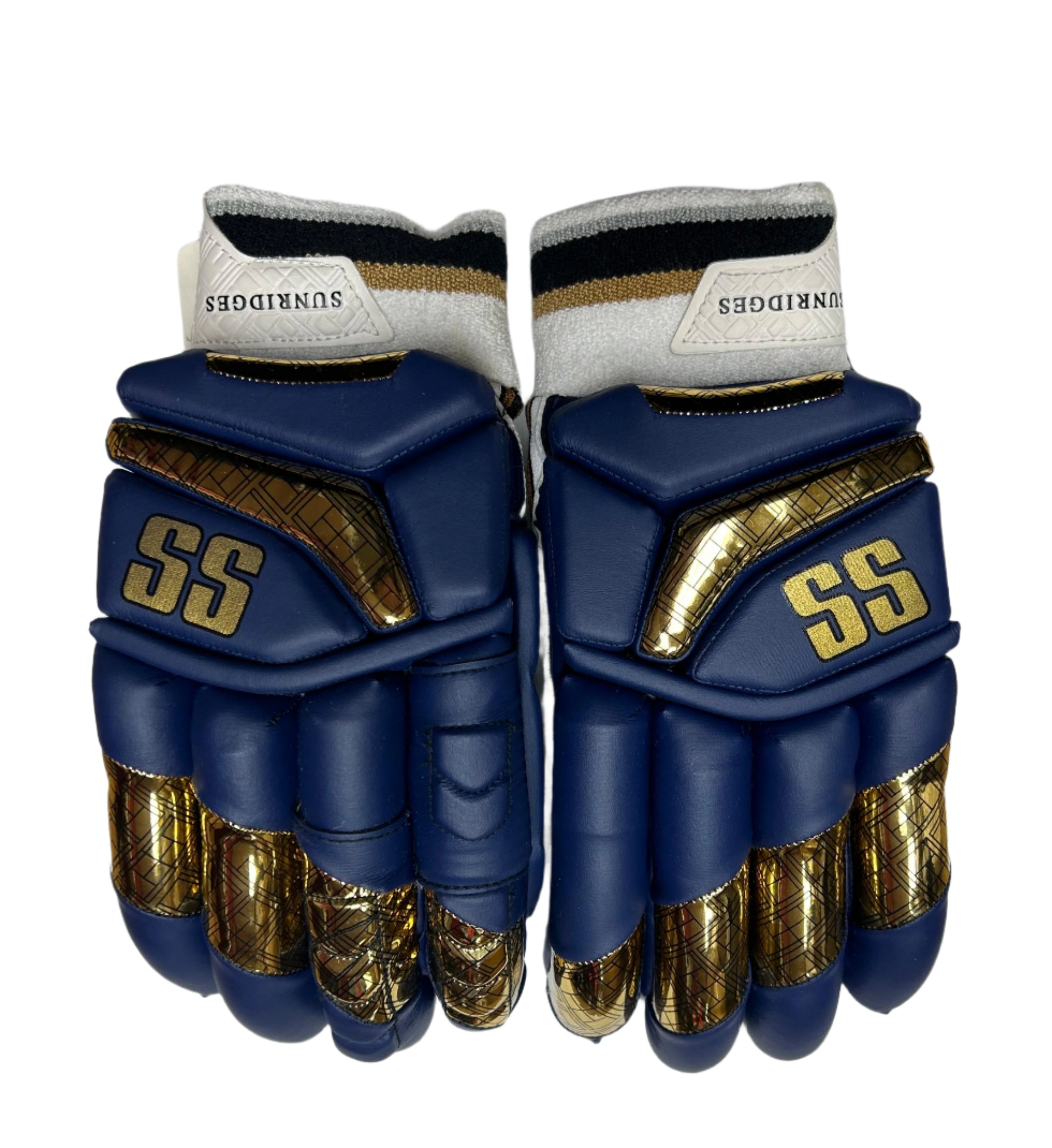 SS Super Test Batting Gloves Navy Gold Black Ash Sports