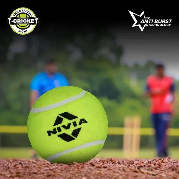 Nivia Cricket Tennis Ball Light (Pack of 12)
