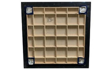 Load image into Gallery viewer, SISCAA Tournament carrom board, made of Indian Birchwood, measures 41x41 inches with a 35x35 inch playing area, 6mm sheet thickness, and includes basic accessory set. Known for fast rebound borders and premium finish.