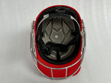 Load image into Gallery viewer, Black Ash custom adjustable helmet with a high impact polypropylene shell and chrome finish steel grill, offering 8 micro adjustments for optimal protection and visibility, impact-resistant padding, adjustable to fit 52-58 cm, with nape dial adjuster and soft ear protection.