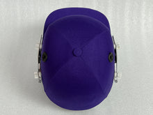 Load image into Gallery viewer, Black Ash custom adjustable helmet with a high impact polypropylene shell and chrome finish steel grill, offering 8 micro adjustments for optimal protection and visibility, impact-resistant padding, adjustable to fit 52-58 cm, with nape dial adjuster and soft ear protection.