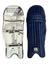 Load image into Gallery viewer, SS Test Player Batting Pads, lightweight with great protection, used by international players, featuring a new design for comfort, leather instep, cane inserts for impact absorption, and extra HD protection for top-level performance.