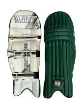 Load image into Gallery viewer, SS Test Player Batting Pads, lightweight with great protection, used by international players, featuring a new design for comfort, leather instep, cane inserts for impact absorption, and extra HD protection for top-level performance.
