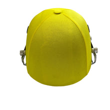 Load image into Gallery viewer, Black Ash custom IPL adjustable helmet, adorned with the logos of IPL teams like Kolkata Knight Riders and Mumbai Indians, featuring a high impact polypropylene shell, chrome finish steel grill with 8 micro adjustments, sweat-absorbent padding, adjustable to fit 52-58 cm, with nape dial adjuster and soft ear protection for optimal fit and protection.