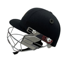 Load image into Gallery viewer, Black Ash custom IPL adjustable helmet, adorned with the logos of IPL teams like Kolkata Knight Riders and Mumbai Indians, featuring a high impact polypropylene shell, chrome finish steel grill with 8 micro adjustments, sweat-absorbent padding, adjustable to fit 52-58 cm, with nape dial adjuster and soft ear protection for optimal fit and protection.