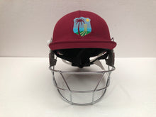 Load image into Gallery viewer, Black Ash custom International adjustable helmet, featuring a high impact polypropylene shell and chrome finish steel grill with 8 micro adjustments for enhanced protection and visibility, sweat-absorbent padding, and soft ear protection, adjustable to fit sizes 52-58 cm.