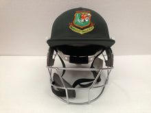 Load image into Gallery viewer, Black Ash custom International adjustable helmet, featuring a high impact polypropylene shell and chrome finish steel grill with 8 micro adjustments for enhanced protection and visibility, sweat-absorbent padding, and soft ear protection, adjustable to fit sizes 52-58 cm.