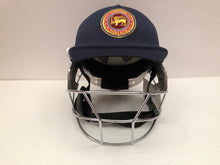 Load image into Gallery viewer, Black Ash custom International adjustable helmet, featuring a high impact polypropylene shell and chrome finish steel grill with 8 micro adjustments for enhanced protection and visibility, sweat-absorbent padding, and soft ear protection, adjustable to fit sizes 52-58 cm.