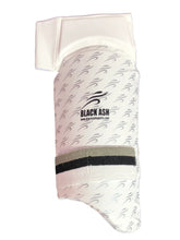 Load image into Gallery viewer, Black Ash combo thigh guard, ultra lightweight with phenomenal protection, designed for professional-level comfort and ease of movement. Features fully adjustable components for a custom fit, Velcro strap with towel lining for comfort, available in multiple sizes from XS to L.