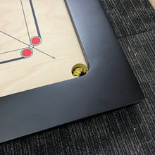 Load image into Gallery viewer, Precise Bulldog Elegant carrom board, 28mm thick English Birchwood ply, 37x37 inches overall size with a 29x29 inch playing area and 4-inch borders. Comes with a striker and a set of coins, known for its super satin smooth tournament playing surface.