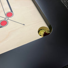 Load image into Gallery viewer, Precise Bulldog Elegant carrom board, 28mm thick English Birchwood ply, 37x37 inches overall size with a 29x29 inch playing area and 4-inch borders. Comes with a striker and a set of coins, known for its super satin smooth tournament playing surface.