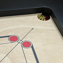 Load image into Gallery viewer, PRECISE Bulldog A-One carrom board, 24mm thick special selected A-One waterproof ply, 37x37 inches overall with a 29x29 inch playing area and 4-inch borders. Comes with a striker and set of coins, approved for use in state ranking tournaments