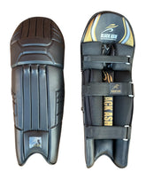 Load image into Gallery viewer, Black Ash Signature Batting Pads, sleek and practical design with new and improved Velcro straps, universal for right and left hand players, super lightweight with low profile design for unimpeded running and reliable protection.