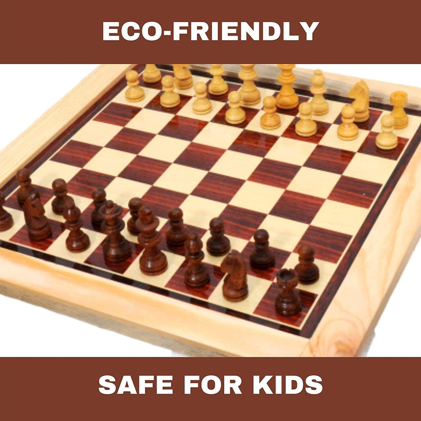 Wooden Art Chess-Ludo 2 in 1 Combo Magnetic Board Game