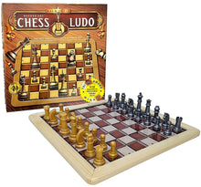 Load image into Gallery viewer, Wooden Art Chess-Ludo 2 in 1 Combo Magnetic Board Game