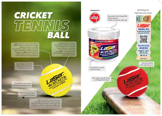 Laser Guru Heavy cricket tennis ball (box of 12)