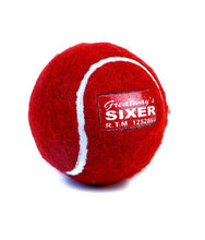 Load image into Gallery viewer, Sixer Heavy Cricket Tennis Balls - Pack of 12 Red Balls
