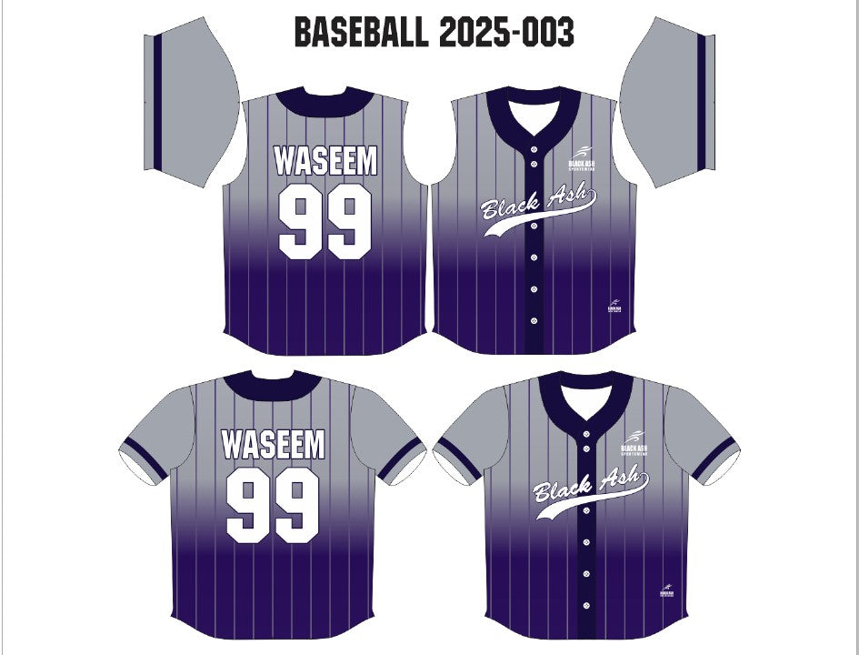 BAS-003 Custom Baseball Jerseys: Premium Quality & Personalized Design