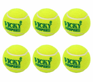 Vicky Heavy Tennis Cricket Balls (Pack of 6)