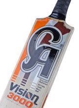 Load image into Gallery viewer, Lightweight CA Vision 3000 tennis ball cricket bat with a nice clean Poplar wood build, medium-sized edges for a better sweet spot, full cane handle, quality grip, and economical, making it ideal for advanced play.