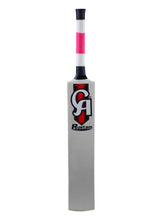 Load image into Gallery viewer, CA Rustam tennis ball cricket bat, named Rustam with an attractive pink outlook, made from popular willow, lightweight with thick edges, and a triple-colored durable grip, ideal for tournaments.