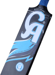 Wolf Power-Tek tennis ball cricket bat, handcrafted from Popular willow, lightweight and ideal for tournaments with a double-colored grip and Power-Tek technology for extra blade power.