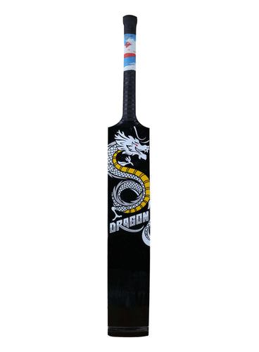 CA Dragon Power-TEK ultra-modern bat, handcrafted from popular willow, designed for heavy hitters with a lightweight aerodynamic shape, double-colored camo grip, and Power-Tek technology.