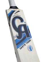 Load image into Gallery viewer, CA White-Tiger tennis ball cricket bat with Power-Tek technology, handcrafted from popular willow for heavy hitters, featuring a thick middle, lightweight design, and a double-colored camo grip.