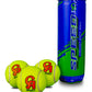 CA Speed Cricket Tennis Balls, a pack of three, designed for zealous and fast-paced softball cricket. Featuring American outer felt for even response and perfect bounce on all surfaces, suitable for taping, and marked with dense CA branding for identity. These balls offer the ideal size and weight for a softball game, ensuring long-lasting performance.