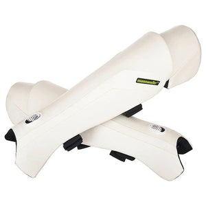 Moonwalkr EXOS Batting Pads, the slimmest and strongest leg guards with ballistic proof composite, 40% lighter than traditional pads, enhancing running speed by up to 3 yards per run, ambidextrous design for all batsmen.