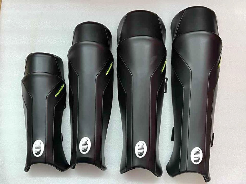 Moonwalkr EXOS Batting Pads, the slimmest and strongest leg guards with ballistic proof composite, 40% lighter than traditional pads, enhancing running speed by up to 3 yards per run, ambidextrous design for all batsmen.