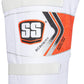 SS Academy thigh pad, traditional design, lightweight with straps for fastening, ensuring secure and comfortable protection for cricketers, comes as a single thigh guard.