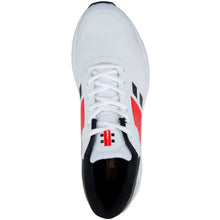 Load image into Gallery viewer, Gray-Nicolls Velocity 3.0 cricket shoes, perfect for indoor training and hard wicket play. Features ultra-light coated textile upper for flexibility, Powerband for stability, Gplus LP outsole for traction on all surfaces, and a torsional midfoot system for midfoot support and forefoot flexibility.