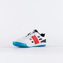 Load image into Gallery viewer, Gray-Nicolls Velocity 3.5 cricket shoes designed for women and junior players, offering a narrower fit for improved comfort and performance. Ideal for indoor and artificial net use, with GN Rubber outsole, EVA performance midsole, Haipoli pro footbed for joint stress reduction, and lightweight breathable PU upper, tailored for club, junior, and women cricketers.