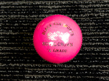 Load image into Gallery viewer, Black Ash Royal Crown pack of 6 pink cricket leather balls, 156 grams each, with genuine leather, 4-piece construction, waterproof, excellent shape retention, suitable for 50 overs cricket, and MCC regulations compliant.