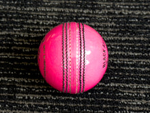 Load image into Gallery viewer, Black Ash Royal Crown pack of 6 pink cricket leather balls, 156 grams each, with genuine leather, 4-piece construction, waterproof, excellent shape retention, suitable for 50 overs cricket, and MCC regulations compliant.