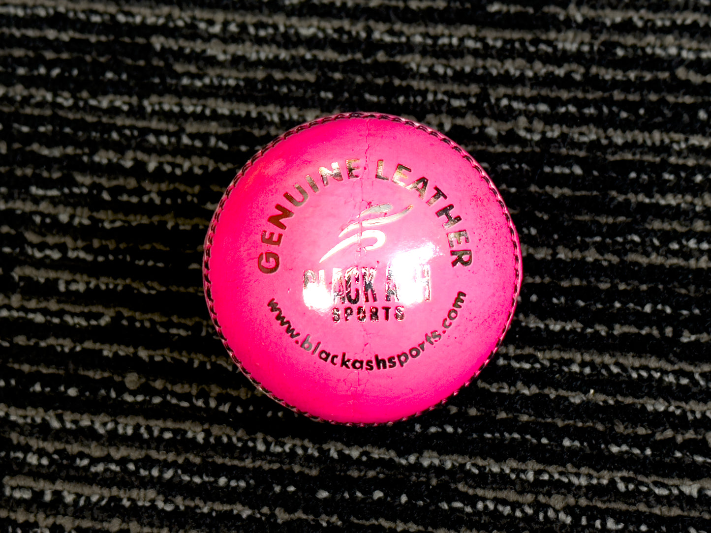 Pack of 6 pink Black Ash Seamer cricket leather balls, premium quality, 156 grams each, suitable for practice and T20 cricket, featuring 4-piece construction and excellent shape retention, machine stitched according to MCC regulations.