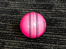 Load image into Gallery viewer, Pack of 6 pink Black Ash Seamer cricket leather balls, premium quality, 156 grams each, suitable for practice and T20 cricket, featuring 4-piece construction and excellent shape retention, machine stitched according to MCC regulations.