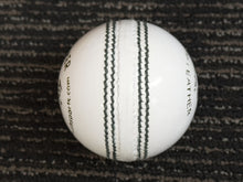 Load image into Gallery viewer, Pack of 6 white Black Ash Royal Crown cricket leather balls, 156 grams, designed for practice T20 cricket, with premium quality genuine leather, 4-piece construction, and meeting MCC standards