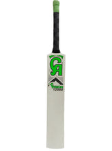 Load image into Gallery viewer, CA Vision 12000 tennis ball cricket bat in lime green, made of Poplar wood with full cane handle and thick edges for lightweight handling, ideal for tape ball cricket tournaments with a double-colored grip.