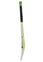 Load image into Gallery viewer, CA Vision 12000 tennis ball cricket bat in lime green, made of Poplar wood with full cane handle and thick edges for lightweight handling, ideal for tape ball cricket tournaments with a double-colored grip.