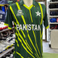 Official Pakistan T20 World Cup 2022 jersey, made from 100% polyester dri-fit fabric, offering features like anti-pilling, breathable, and anti-microbial qualities. Designed for comfort with half sleeves and a regular North American fit, machine washable and non-iron