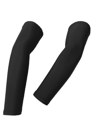 Black Ash solid color compression sleeves crafted from Spandex™ (8% Lycra, 92% polyester), offering seamless weaving for enhanced comfort and protection, UPF protection against UV rays, suitable for all outdoor sports, available in 6 colors.