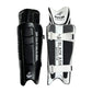 Black Ash Signature Batting Pads in Black, offering premium quality, lightweight and ultra-comfortable design with 3 Velcro straps, suitable for players seeking protection without sacrificing mobility, available in multiple colors.