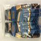 Blue/Gold Cricket Batting Gloves by Black Ash, offering light-weight high-density foam for protection, strong inserts for additional finger protection, full leather palm, and available for both right and left-hand players in blue and gold.