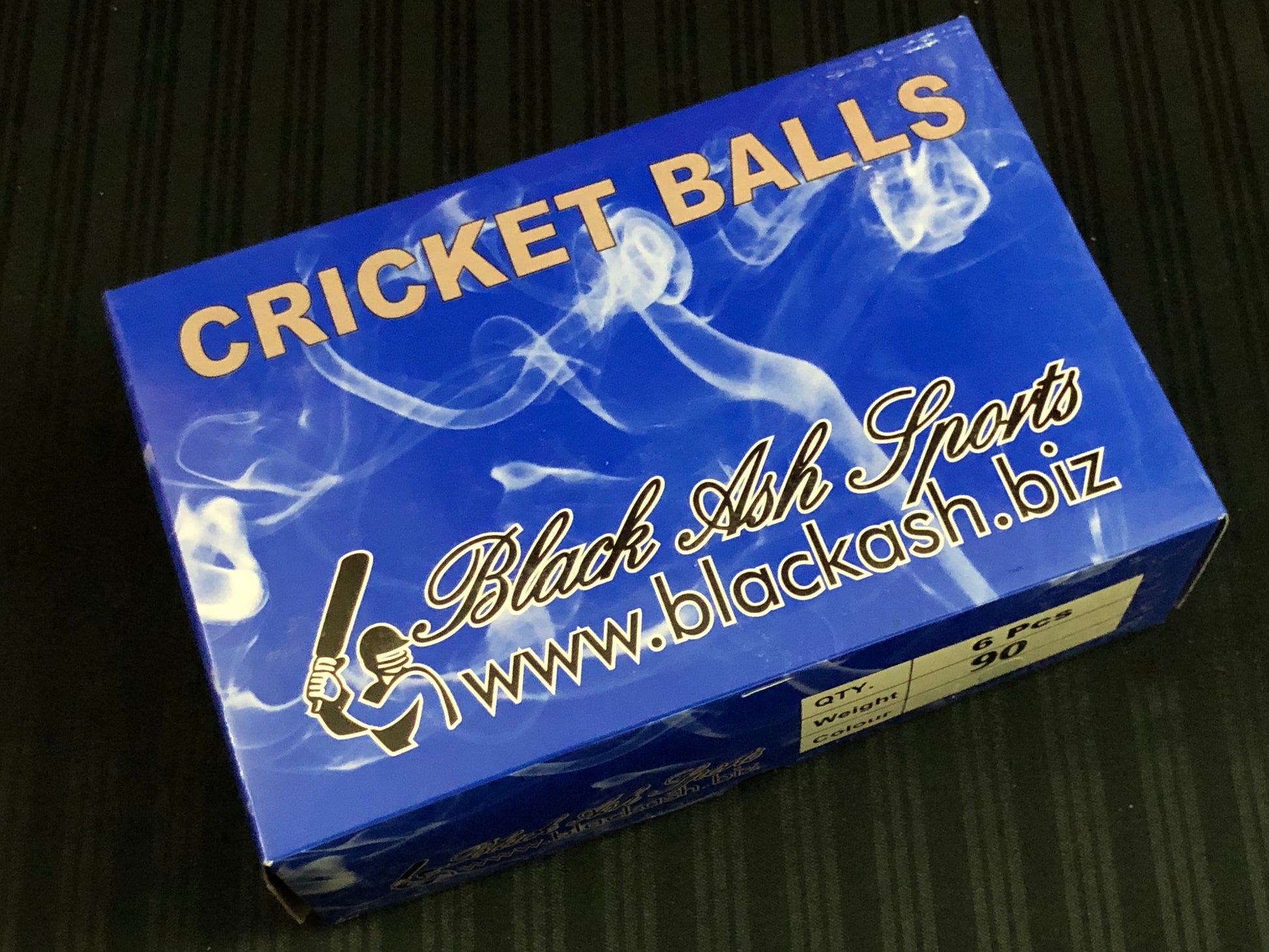 Pack of 6 white Black Ash PVC soft cricket training balls, each weighing 90 grams, designed for coaching and training, with a top-quality PVC construction and soft center, suitable for indoor and outdoor use.