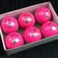 Black Ash Avenger Pack of 6 Pink Cricket Leather Balls 156 Grams
