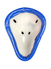 Load image into Gallery viewer, Wider Black Ash abdominal guard made of solid polyethylene, cushioned edges for added comfort, ventilated for optimal air circulation, designed for enhanced protection and comfort.