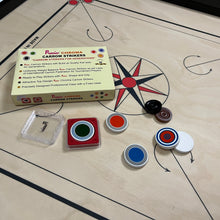 Load image into Gallery viewer, Regular class Precise Chroma carrom striker, packed in a professional box, each with a unique elegant design, available only at Black Ash Sports.